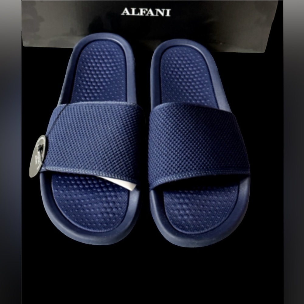 Alfani Men's Blue Slide Sandals. Size 8